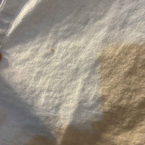 Orvis linen blend white button down size XXL - Picture 5 of 7